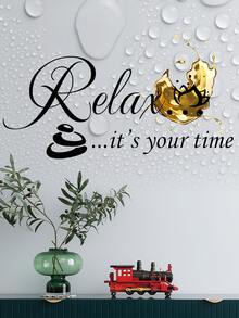 Adesivo de parede para relaxamento de salão de beleza de 1 peça, adequado para banheiro, estúdio de ioga, sala de massagem e decoração de casa, decoração de parede de vinil