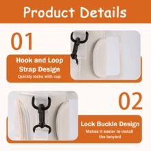 Adjustable Shoulder Strap 40 Ounce Insulated Cup Cover With Storage Pocket, Can Be Crossed Diagonally Or Carried By Hand, Stylish, Durable And Convenient For Travel, Suitable For Travel And Fitness - 灰色 - 查看 3