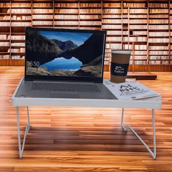 1pc Folding Table / Folding Desk / Folding Table And Chair / Folding Table Laptop / Large Folding Table / Folding Table For Bed / Folding Table Outdoor / Folding Table And Chair Set / Folding Table Cloth / Outdoor Folding Table, 50*30in Multiple Sizes, Used For Outdoor Camping, Bed Entertainment Folding Table