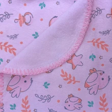 Cobertor Bebê Antialérgico Flanelado Super Macio 100% Algodão Grande - 70x90cm Menina Menino Manta Minasrey Estampado Com Crochê em volta - Feminino - Visão 6