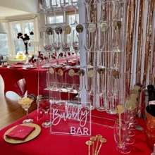 1 件气泡酒吧桌标 || 透明亚克力婚礼标牌香槟吧新娘送礼会酒吧婚礼订婚装饰酒吧推车、婚礼标牌、婚礼物品、婚礼派对用品、婚礼必需品、婚礼用品、婚礼装饰 - 彩色 - 查看 10