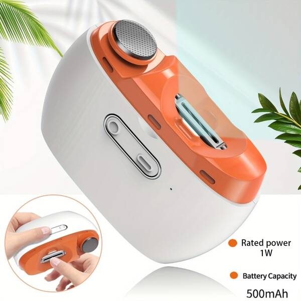 1 Stück 2-in-1 elektrischer Nagelknipser und Polierer mit LED-Licht - USB wiederaufladbar, Edelstahlklingen, für Finger- und Fußnägel - geeignet für Babys, Teenager, Erwachsene, Senioren, alle Altersgruppen, Nagelknipser-Set, automatisch, für den täglichen Gebrauch