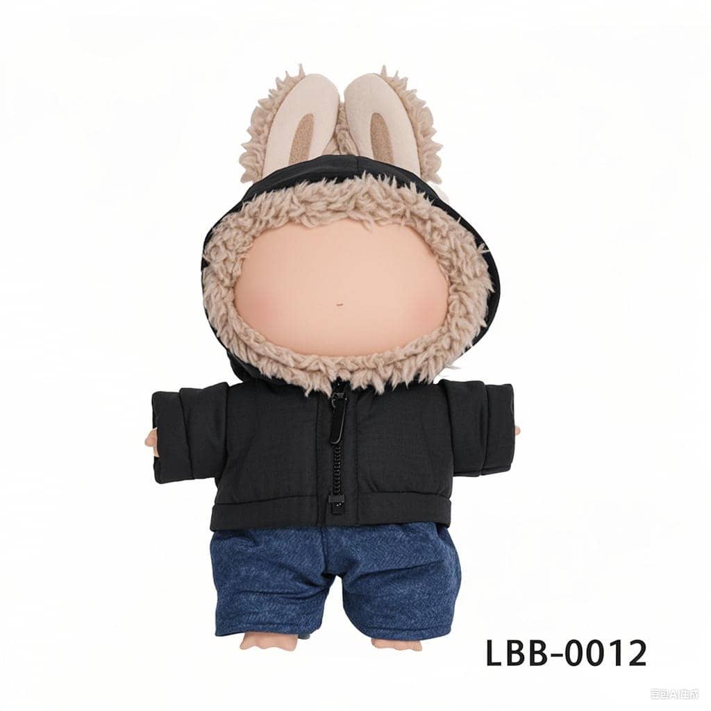Set de 2 piezas, ropa de moda para muñecas, chaqueta de muñeca + pantalones de muñeca, 1 set se ajusta a muñecas LBB de 17 cm, se puede usar como regalo de cumpleaños o regalo festivo para niñas pequeñas