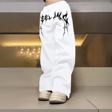Calça Moletom Moda Urbana Estampada Inverno Escola Passeio