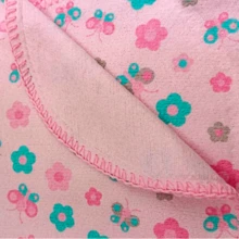 Cobertor Bebê Antialérgico Flanelado Super Macio 100% Algodão Grande - 70x90cm Menina Menino Manta Minasrey Estampado Com Crochê em volta - Feminino - Visão 5