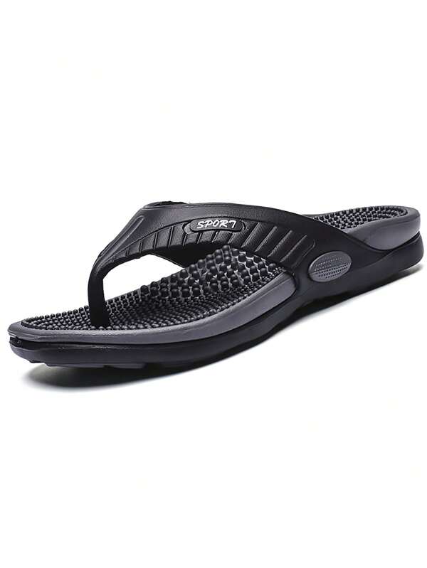 1 Pair Summer Fashion Men Lightweight Massage Casual Breathable Indoor Flip Flop Outdoor Slippers
