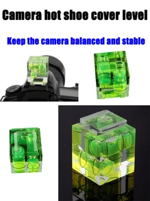 DSLR Camera Bubble Spirit Level & Lens Cap Cover Kit - Precise Leveling Tool For Best Shooting Angle, Compatible With Nikon, Canon, Cameras - Silicone Material