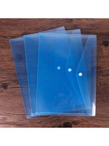A4 Transparent Buckle File Bag With Label Classification, Plastic, Student Exam Customization, Logo, Paper Storage File Bag,Back To School,School Supplies