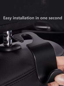 4pcs Universal Car Seat Headrest Hanger Storage Rack, Car Backseat Organizer Accessories - Default - View 3