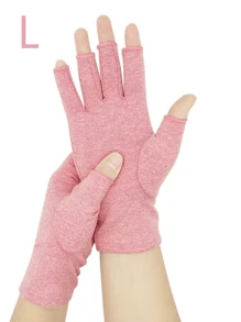 1 Pair Unisex High-Quality Compression Gloves, Suitable For Daily Use, Typing, Work, Fitness And Exercise - Fingerless Sports Gloves With Thumb Hole - Half-Finger Support Gloves - Open Finger Design - UV Protection Manicure Gloves