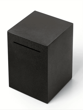 成人储钱罐必须打破才能打开，不锈钢成人储钱罐，可存真钱，牢不可破的金属存钱罐，用于储蓄现金 4.72 英寸，黑色）