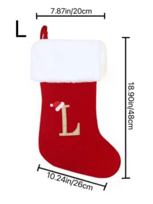 20in/48cm 26 Alphabet Letters Knit Monogram Stockings, Stockings Large Monogram Christmas Xmas English Letters Hanging Stockings Socks Double Sided Fireplace Hanging Stockings For Party Decoration New Year Party Gift Favors Supplies,Personalized Initial Stocking, Family Holiday Xmas Party Decor Birthday - Multicolor - View 32