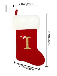 20in/48cm 26 Alphabet Letters Knit Monogram Stockings, Stockings Large Monogram Christmas Xmas English Letters Hanging Stockings Socks Double Sided Fireplace Hanging Stockings For Party Decoration New Year Party Gift Favors Supplies,Personalized Initial Stocking, Family Holiday Xmas Party Decor Birthday - Multicolor - View 31