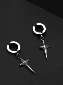 1 Stück Stern-förmige Ohrringe für Männer, modisches und einzigartiges Design, luxuriöse Clip-on Ohrringe geeignet für Frauen, coole Ohrringe