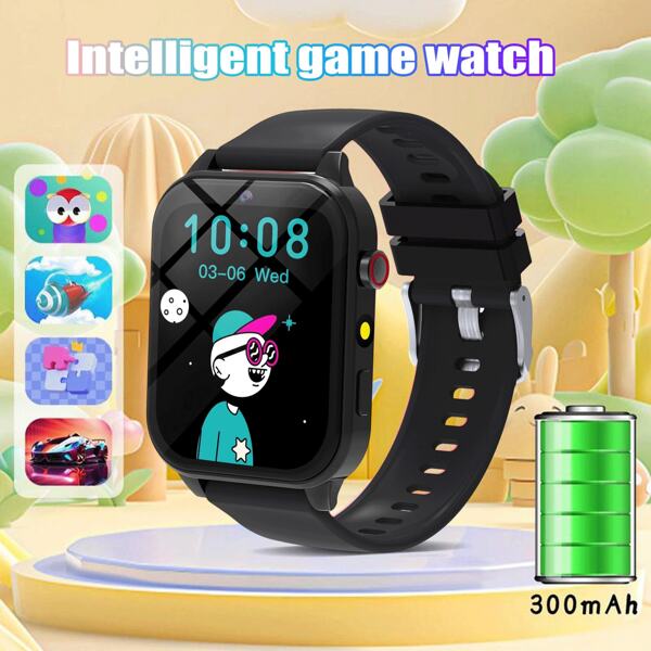 I migliori regali più caldi per bambini, orologio smart new per bambini 2025, orologio giochi per bambini, 128 giochi divertenti, schermo touch da 1,83 pollici, chip a bassissimo consumo energetico, contapassi, scatta foto, torcia, monitoraggio del sonno, promemoria sveglia, fotocamera, album, giochi, calendario, contapassi, conto alla rovescia, calcolatrice, cronometro, luce torcia