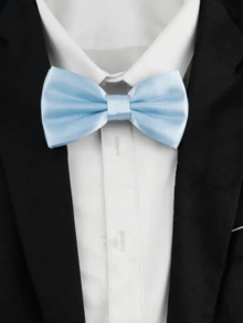 1 条男士纯色领带，婚礼派对新郎领带，商务经典百搭款式，适合婚礼庆典和日常西装穿着 - 淺藍色 - 查看 3