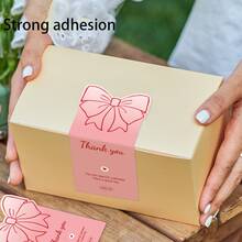 50pcs Thank You Stickers, Suitable For Small Business Gift Box Packaging, Decoration, Seal Labels - Pink - View 2