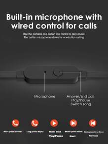 JBL Auricular con cable T110 con interfaz de 3.5mm para juegos en PC y llamadas en teléfono celular, auriculares estéreo intrauriculares