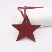 Personalized PU Leather Five-Pointed Star Bag Charms, Initial Five-Pointed Star PU Leather Suitcase Pendants, Bag Ornaments, Car Pendants, Decorative Bag Charms, Keychains, Suitable Gifts For Girlfriends, Bridesmaid Gifts, Wedding Accessories, Birthday Gifts, Classmate Gifts, Mother's Day Gifts, Couple Charms.