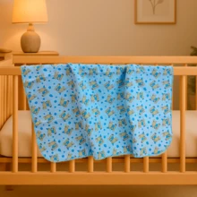 Anti-Allergic Baby Blanket Super Soft Flannel 100% Cotton Large - 70x90cm Girl Boy Minasrey Blanket Printed With Crochet Around - 男性 - 查看 10