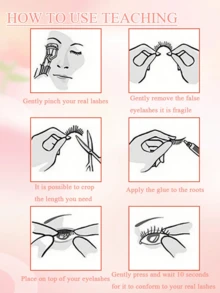 10 Pairs Of Natural False Eyelashes With A Messy Cross Design, Transparent Stems, And Short Length Create An Eye-Catching Makeup Look. Fluffy And Soft False Eyelashes, Suitable For Beginners, Reusable. - màu đen - Xem 5