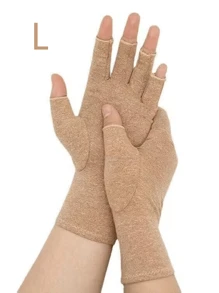 1 Pair Unisex High-Quality Compression Gloves, Suitable For Daily Use, Typing, Work, Fitness And Exercise - Fingerless Sports Gloves With Thumb Hole - Half-Finger Support Gloves - Open Finger Design - UV Protection Manicure Gloves