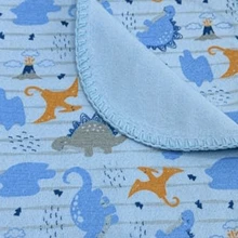 Anti-Allergic Baby Blanket Super Soft Flannel 100% Cotton Large - 70x90cm Girl Boy Minasrey Blanket Printed With Crochet Around - 男性 - 查看 5
