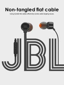 JBL Auricular con cable T110 con interfaz de 3.5mm para juegos en PC y llamadas en teléfono celular, auriculares estéreo intrauriculares
