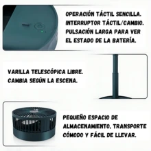 FS-0004,Ventilador de Mesa Recargable 3 Velocidades Ajustables,Plegable, Port¡til, Cable Usb, Escritorio, Mesa,Moderno,Sin Ruido, De Oficina,Con cable USB o Pilas,Cabezal Oscilante para Flujo de Aire Ajustable, Refrescantey Cómodo, flujo de aire fuerte para oficina, escritorio,dormitorio estudiantil,montado enescritorio/pared,ventilador mini portÃ¡til para elhogar,dormitorios de estudiantes,cama,uso sobre la mesa - Verde militar - Ver 6