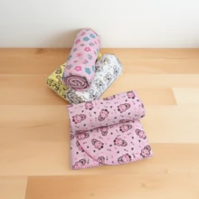 Cobertor Bebê Antialérgico Flanelado Super Macio 100% Algodão Grande - 70x90cm Menina Menino Manta Minasrey Estampado Com Crochê em volta - Feminino - Visão 2