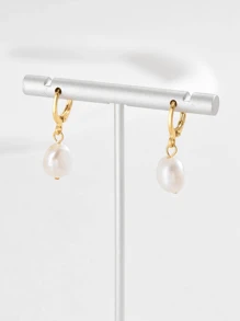 1 Pair Fashion Female Holiday Pearl Earrings
