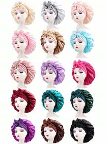 3/2/1pc Silk Bonnet For Sleeping Women ,Luxurious Satin Silky Bonnet With Adjustable Tie,Hair Accessories For Women,Head Scarf For Women's Hair,Hair Care, And Shower Luxurious Satin & Silk Bonnet For Sleeping - Adjustable Comfort Fit With Tie Band - Unisex Night Hair Protection For Men & Women