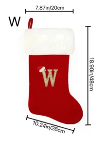 20in/48cm 26 Alphabet Letters Knit Monogram Stockings, Stockings Large Monogram Christmas Xmas English Letters Hanging Stockings Socks Double Sided Fireplace Hanging Stockings For Party Decoration New Year Party Gift Favors Supplies,Personalized Initial Stocking, Family Holiday Xmas Party Decor Birthday - Multicolor - View 21