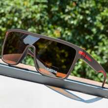 1pc Men's Flat Top Fashion Fashion Glasses, Suitable For Daily Use, Vacation And Photography