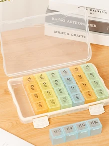 Organizador de píldoras de 7 días con 4 tomas diarias (mañana/mediodía/noche/hora de acostarse) - Planificador semanal de medicamentos portátil y amigable para viajes, diseño amigable para personas mayores y regalo del Día de la Madre