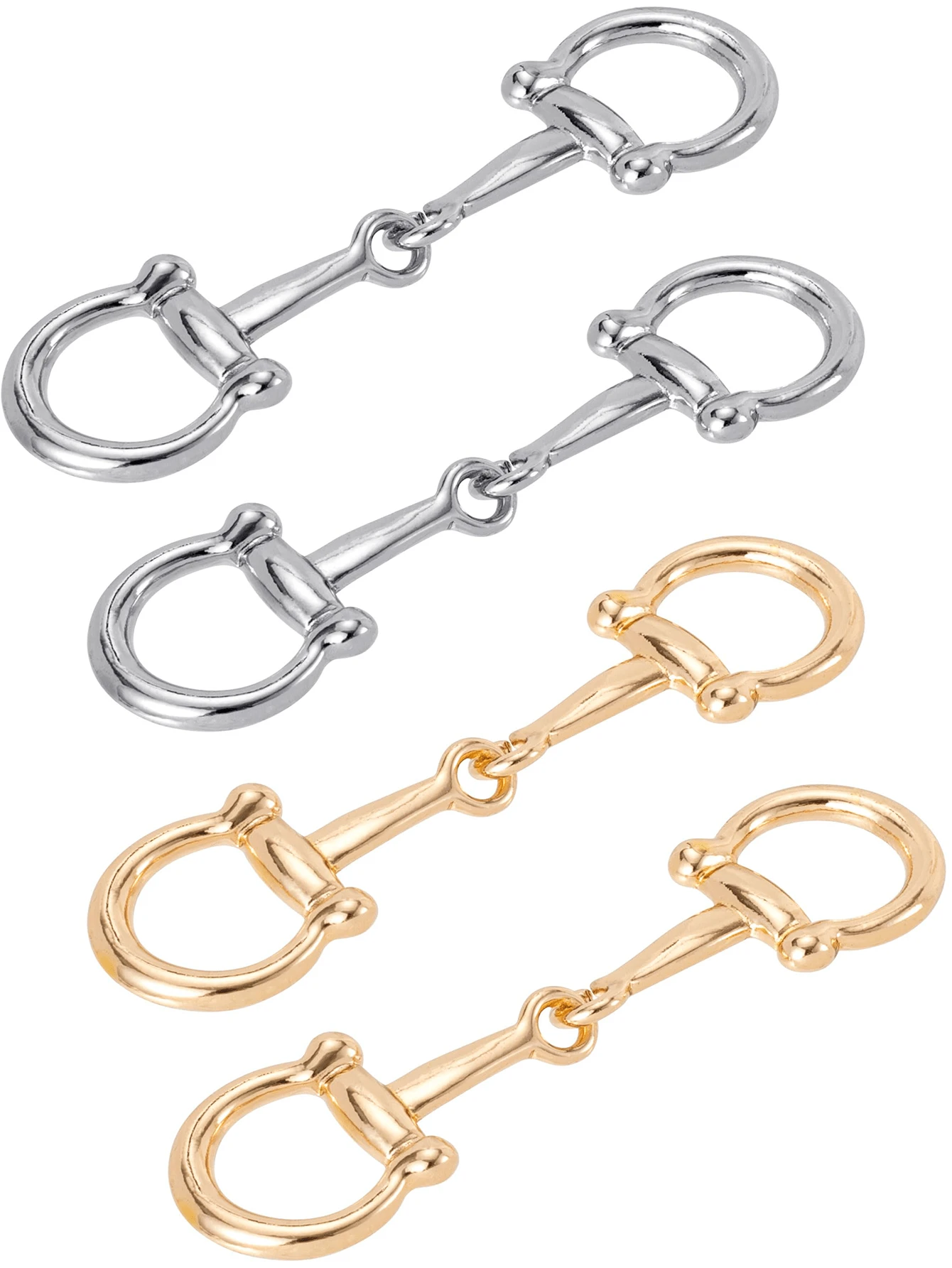 Elegante Seidenschal Schnalle, Damen Metall Schal Clip, minimalistischer Schal Ring, Seidenschal Nadel, vielseitiges Schal Accessoire, modisches Geschenk - Gold und Silber - Übersicht 1