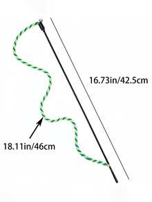 Multi-Color Cat Teaser Stick Toy, Bell Decor Interactive Wand Toy For Cats To Exercise And Play - Multicolor - View 11