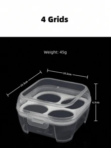 1pc 3/4/8 Slots Egg Holder, Shock-Proof Kitchen Container Box, Egg Storage Box, Suitable For Picnic And Travel Storage, Easter, Egg Storage Tray - Transparent - View 13