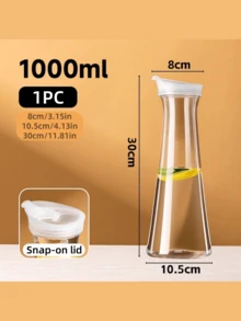翻盖水瓶，透明亚克力果汁壶，透明饮料容器 - 适用于水、冰茶、柠檬水、果汁、饮料、牛奶、冷泡茶，果汁容器水瓶，透明窄口饮料水瓶，是户外野餐、海滩度假等的理想选择。 - 彩色 - 查看 8