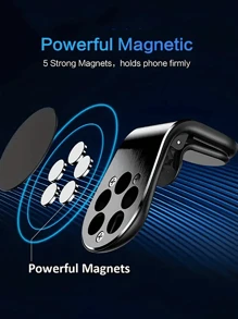 Supporto magnetico per telefono da auto a forma di L per la presa d'aria, supporto universale per cellulare con forte adesione magnetica, supporto magnetico in metallo per telefono da auto compatibile con , smartphone Android, regalo per compleanni, famiglia, amici