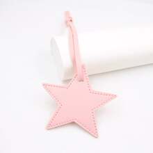 Personalized PU Leather Five-Pointed Star Bag Charms, Initial Five-Pointed Star PU Leather Suitcase Pendants, Bag Ornaments, Car Pendants, Decorative Bag Charms, Keychains, Suitable Gifts For Girlfriends, Bridesmaid Gifts, Wedding Accessories, Birthday Gifts, Classmate Gifts, Mother's Day Gifts, Couple Charms.