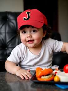 1 pièce Casquette de baseball pour enfants avec lettres de l'alphabet 26, broderie fil doré, style lettre, pour bébé garçons style Kpop, casquette snapback, chapeaux de soleil pour filles et garçons 1-3 ans