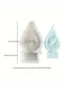 3D Hand und Flügel Kerze Silikon Form - einzigartiger Gebetshaltung Form, geeignet für die Herstellung von handgefertigten Kunstwerken, duftenden Kerzen, Gipshandwerkskunst, als Inneneinrichtung Dekoration geeignet, repräsentiert den heiligen Glauben und ein ausgezeichnetes Geschenk für Feiertage.