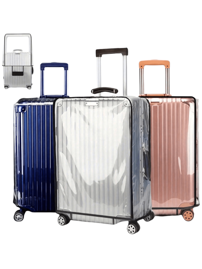 18/20/22/24/26/28/30 Zoll Premium PVC Gepäckabdeckungen - Klare Plastik-Kofferschutzhüllen - Leichter Zugriff, wasserbeständiges Reisezubehör für sichere Reisen