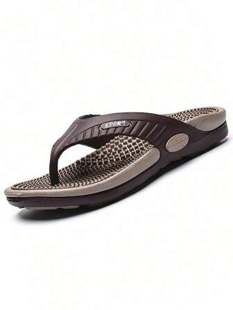 1 Pair Summer Fashion Men Lightweight Massage Casual Breathable Indoor Flip Flop Outdoor Slippers