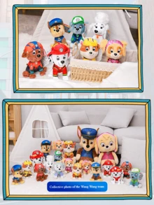 ​​ Sky Blue Pilot Skydiver Plush - Spin Master GUND 6in Rescue Team Stuffed Dog With Silver Wings & Flame Emblem For Kids 1+ - Tracker - View 10