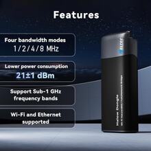 Dongle Wi-Fi HaLow Heltec 915 MHz Puente de red inalámbrico con rango de transmisión de 1 km IEEE 802.11ah Jumper Ethernet inalámbrico