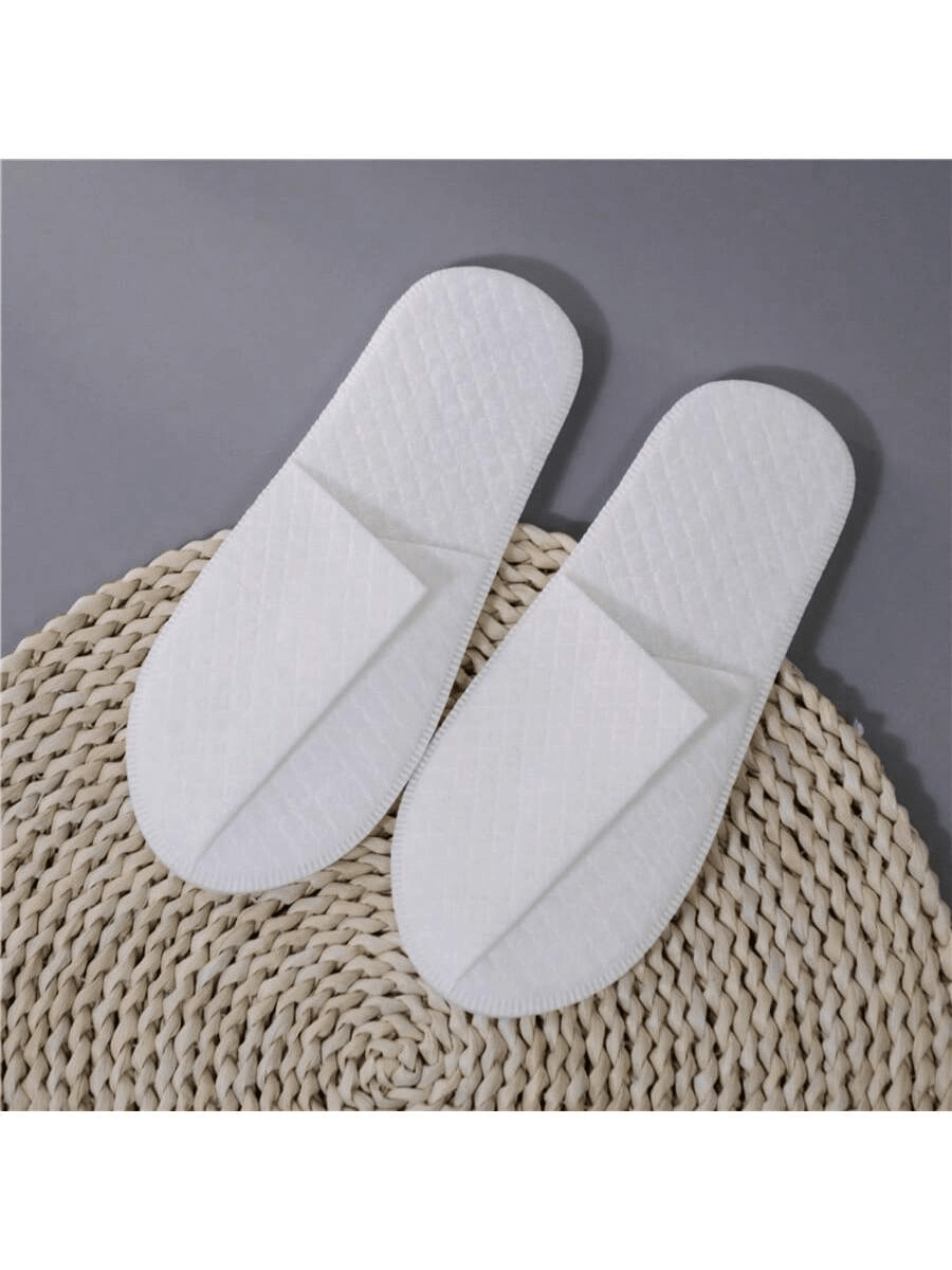 5 pezzi/10 pezzi Ciabatte monouso per gli ospiti degli hotel, ciabatte monouso per massaggi ai piedi per uso domestico, ciabatte monouso in tessuto non tessuto, ciabatte da spa con fondo antiscivolo, adatte per hotel, case, viaggi