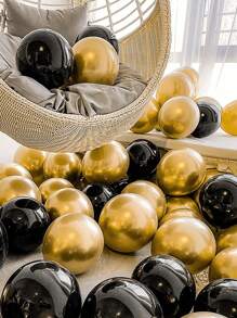 126 pezzi Set Arco di Palloncini Nero e Oro, Set Ghirlanda di Palloncini Neri e Dorati in Metallo, Palloncini Neri e Dorati di Diverse Dimensioni 18/12/10/5 Pollici, Adatto Per Laurea, Compleanno, Anniversario, Addio al Celibato, Decorazione di Sfondo, Palloncini per Feste Nere, Palloncini in Lattice di Alta Qualità, Non Facili da Scoppiare, Applicabile Per Decorazione di Feste, Decorazione di Compleanno, Decorazione di Ognissanti, Tema Gotico, Eventi Eleganti, Feste per Adulti, Cerimonia di Laurea, Decorazione di Matrimonio, ecc.