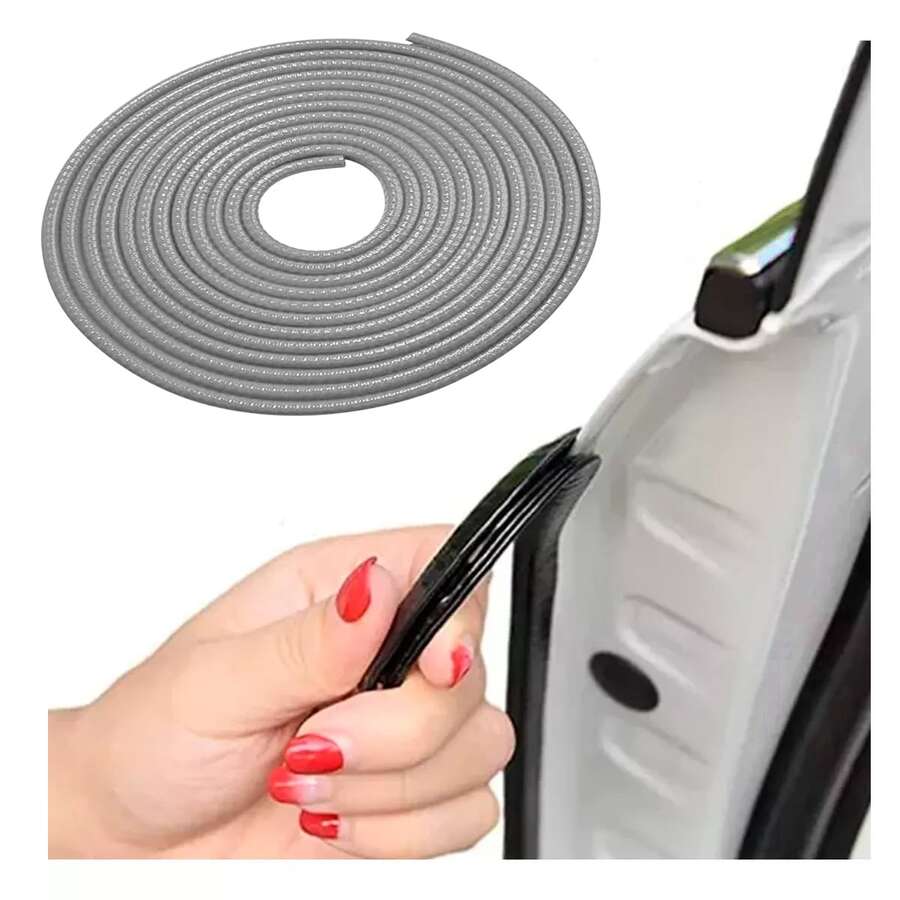 Protector Presion Borde Puerta Auto Sello Hule Moldura Segura Anti Golpes Rayones Vmingo Mexico - Gris - Ver 1